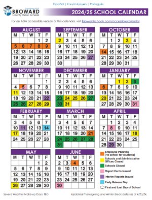 2024-2025 SCHOOL CALENDAR: Classes start on August 12th